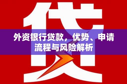 淇县外资银行贷款，优势、申请流程与风险解析