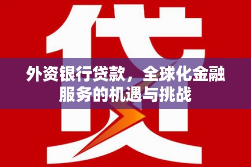 淇县外资银行贷款，全球化金融服务的机遇与挑战