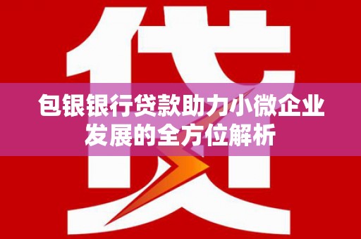 淇县包银银行贷款助力小微企业发展的全方位解析