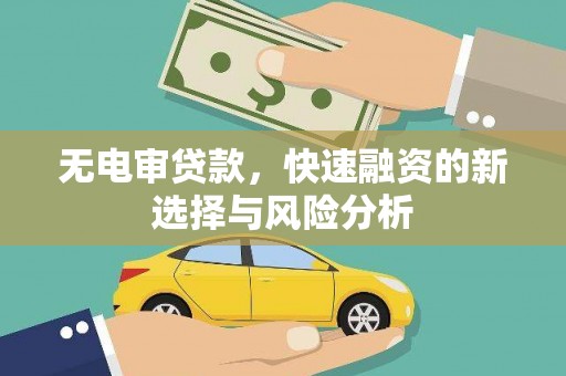淇县无电审贷款，快速融资的新选择与风险分析