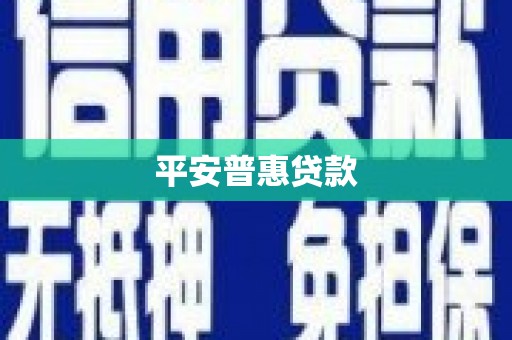 淇县平安普惠贷款