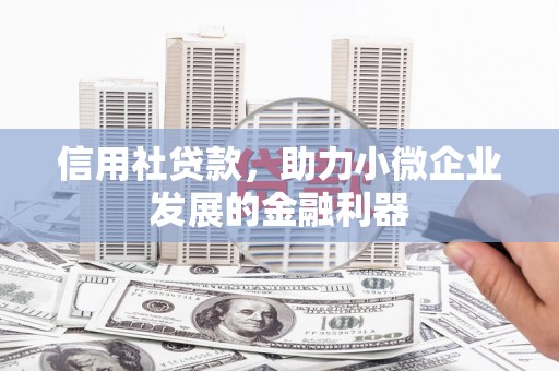 淇县信用社贷款，助力小微企业发展的金融利器