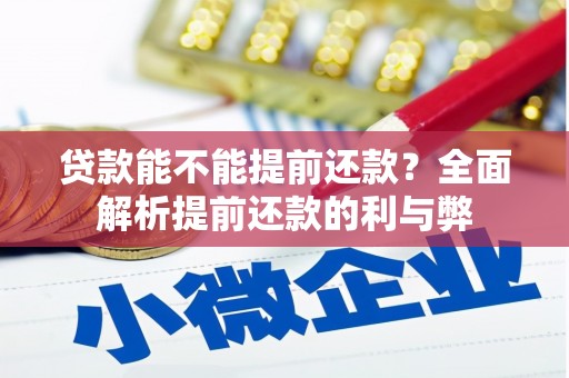 淇县贷款能不能提前还款？全面解析提前还款的利与弊